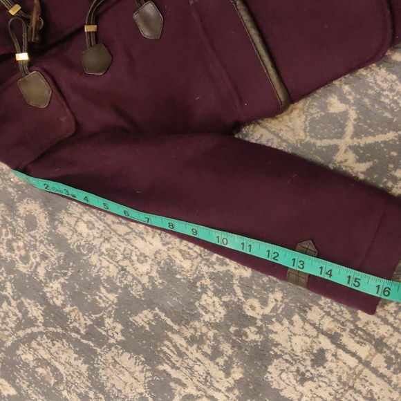 Hunt Kids new classic Purple wool blend rabbit fur detachable Hooded Coat sz 100 - Picture 15 of 16